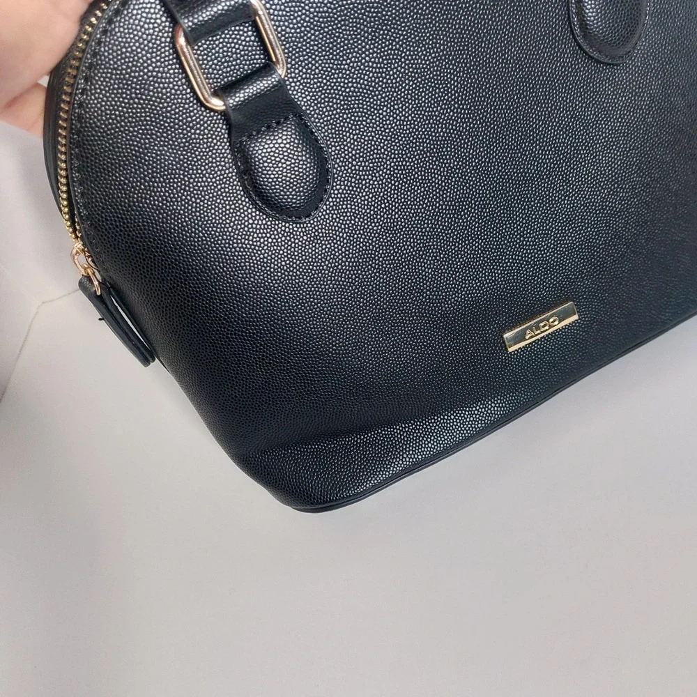 Aldo Black Pentir Satchel‎ Faux Leather